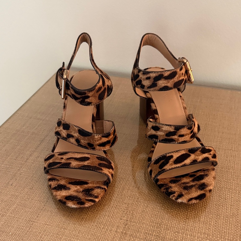 J. Crew Capri Leopard Print Strappy Sandals - Size 7.5